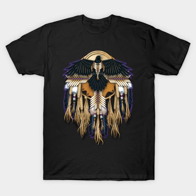 Native American Crow/Raven Mandala T-Shirt by NaumaddicArts